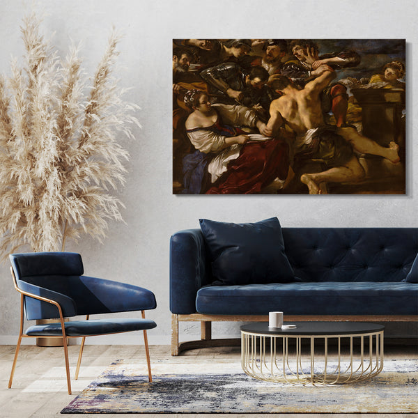 Leinwandbild Guercino - Samson Gefangen von den Philistern