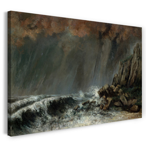 Leinwandbild Gustave Courbet - Marine: Die Wasserhose
