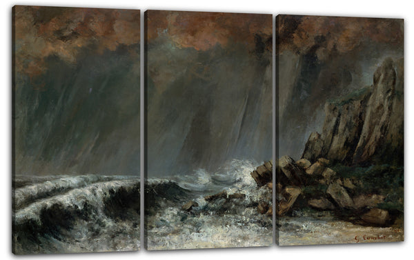 Leinwandbild Gustave Courbet - Marine: Die Wasserhose