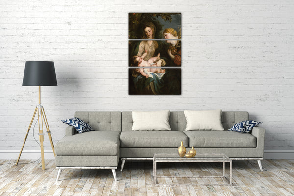Leinwandbild Anthony van Dyck - Jungfrau und Kind mit Heiliger Catherine von Alexandria