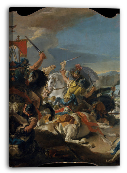 Leinwandbild Giovanni Battista Tiepolo - Die Schlacht von Vercellae