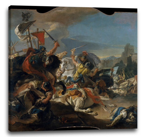 Leinwandbild Giovanni Battista Tiepolo - Die Schlacht von Vercellae
