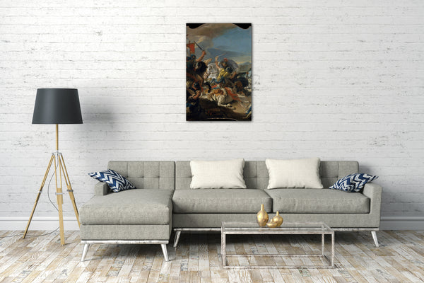 Leinwandbild Giovanni Battista Tiepolo - Die Schlacht von Vercellae