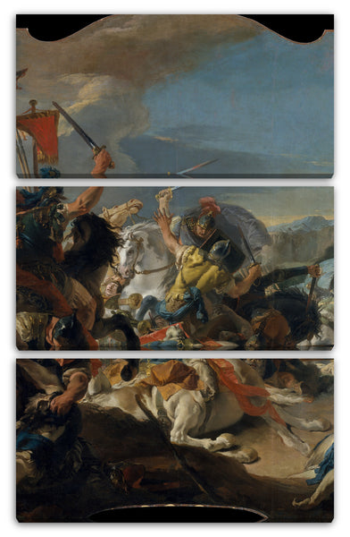 Leinwandbild Giovanni Battista Tiepolo - Die Schlacht von Vercellae
