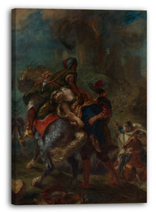 Leinwandbild Eugène Delacroix - Die Entführung von Rebecca