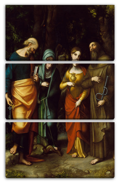 Leinwandbild Correggio - Heilige Peter, Martha, Maria Magdalena und Leonard