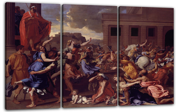 Leinwandbild Nicolas Poussin - Die Entführung der Sabinerinnen