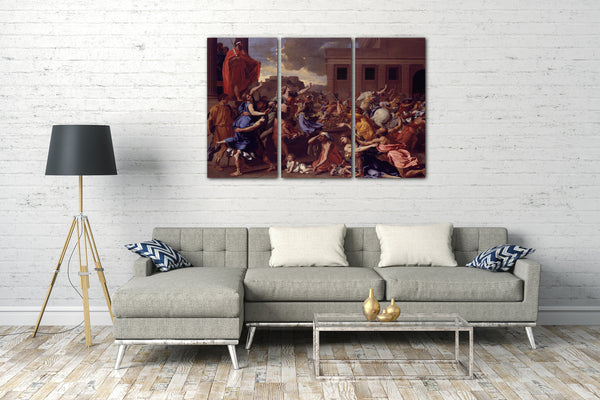 Leinwandbild Nicolas Poussin - Die Entführung der Sabinerinnen