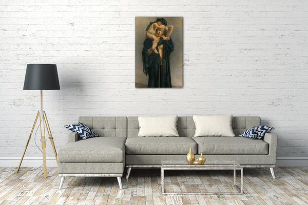 Leinwandbild Léon Bonnat - Eine ägyptische Bäuerin und ihr Kind