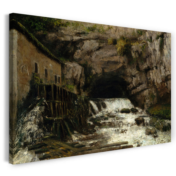 Leinwandbild Gustave Courbet - Die Quelle der Loue