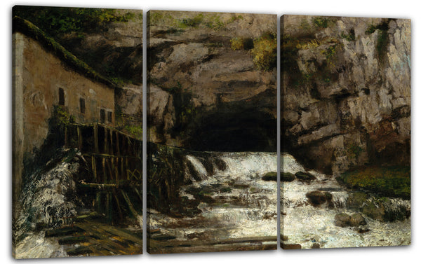 Leinwandbild Gustave Courbet - Die Quelle der Loue