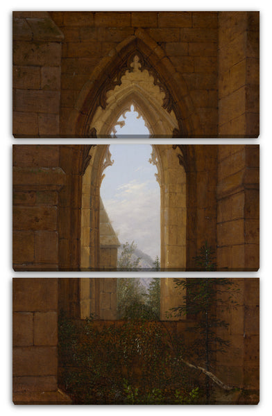 Leinwandbild Carl Gustav Carus - Gotische Fenster in den Ruinen des Klosters bei Oybin
