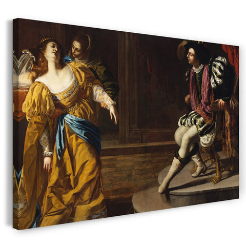 Leinwandbild Artemisia Gentileschi - Esther vor Ahasveros