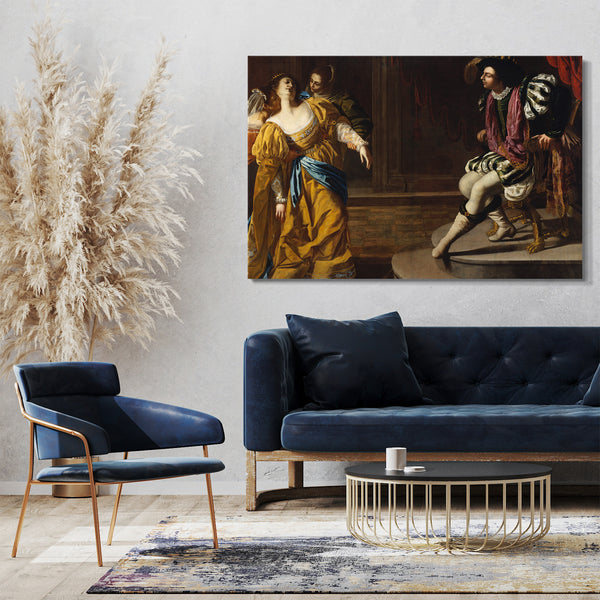 Leinwandbild Artemisia Gentileschi - Esther vor Ahasveros