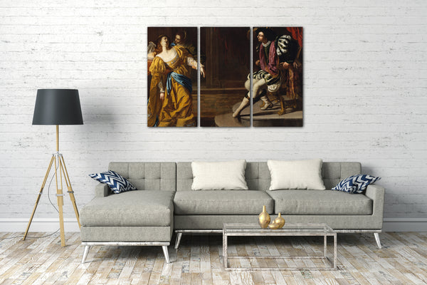 Leinwandbild Artemisia Gentileschi - Esther vor Ahasveros