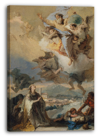 Leinwandbild Giovanni Battista Tiepolo - Heilige Thecla, die für die Pestkranken betet