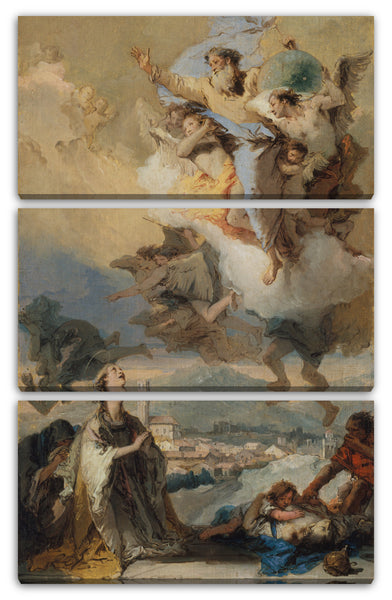 Leinwandbild Giovanni Battista Tiepolo - Heilige Thecla, die für die Pestkranken betet