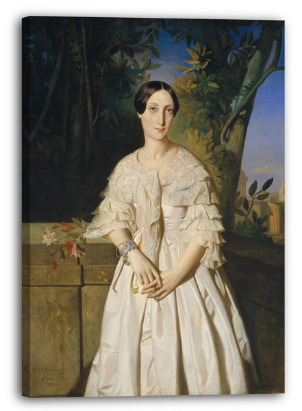 Leinwandbild Théodore Chassériau - Comtesse La Tour-Maubourg (Marie-Louise-Charlotte-Gabriele Thomas de Pange, 1816-1850)