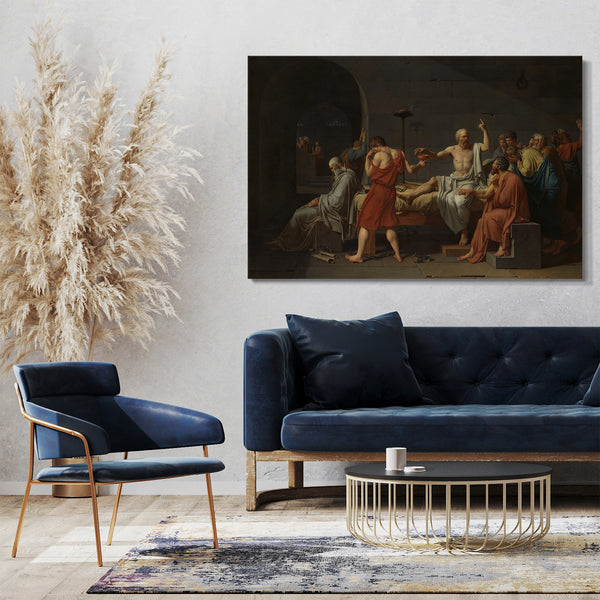 Leinwandbild Jacques Louis David - Der Tod von Sokrates