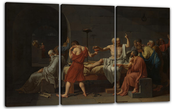 Leinwandbild Jacques Louis David - Der Tod von Sokrates