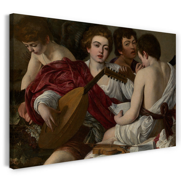 Leinwandbild Caravaggio - Die Musiker