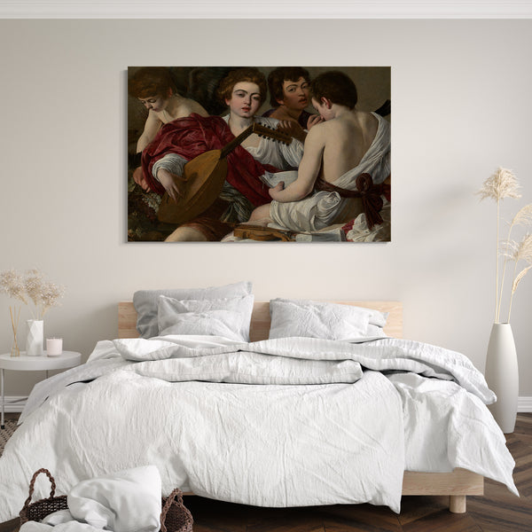 Leinwandbild Caravaggio - Die Musiker
