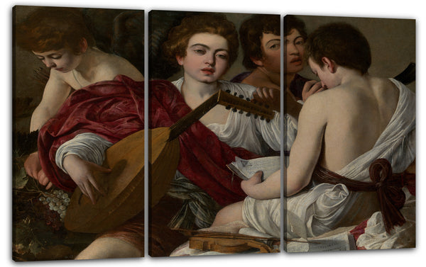 Leinwandbild Caravaggio - Die Musiker