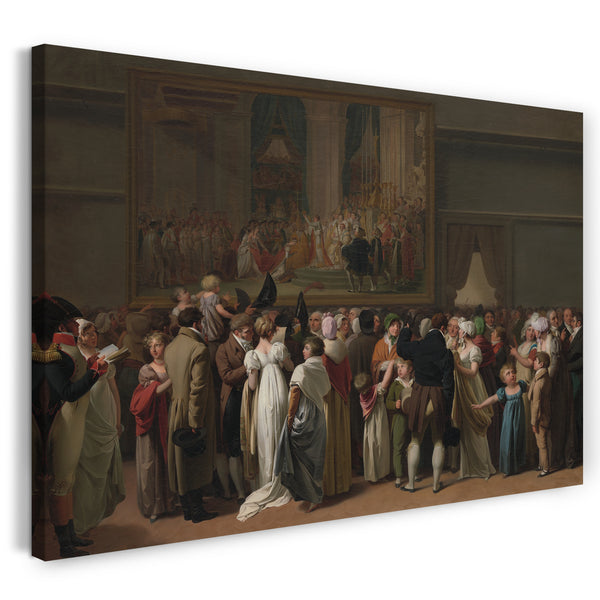 Leinwandbild Louis Léopold Boilly - Das Publikum sieht Davids "Krönung" im Louvre
