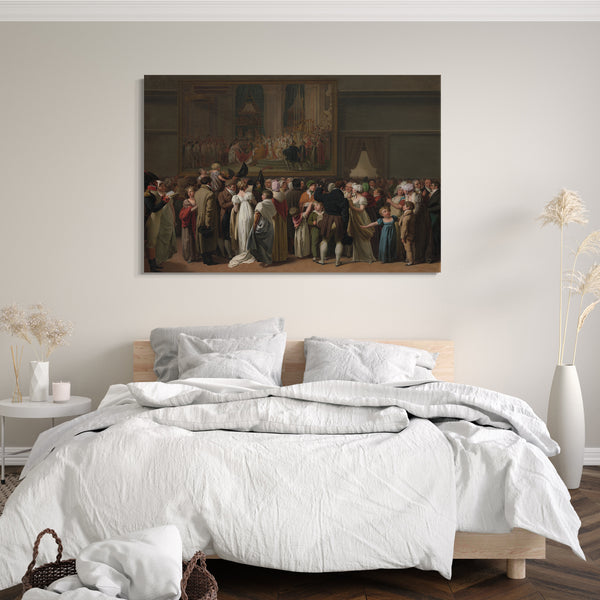 Leinwandbild Louis Léopold Boilly - Das Publikum sieht Davids "Krönung" im Louvre
