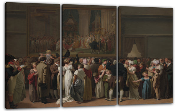 Leinwandbild Louis Léopold Boilly - Das Publikum sieht Davids "Krönung" im Louvre