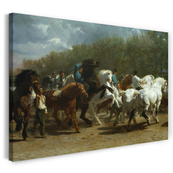Leinwandbild Rosa Bonheur - Der Pferdemarkt