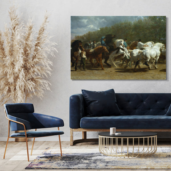 Leinwandbild Rosa Bonheur - Der Pferdemarkt