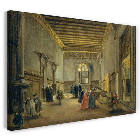 Leinwandbild Francesco Guardi - Das Vorzimmer des Sala del Maggior Consiglio