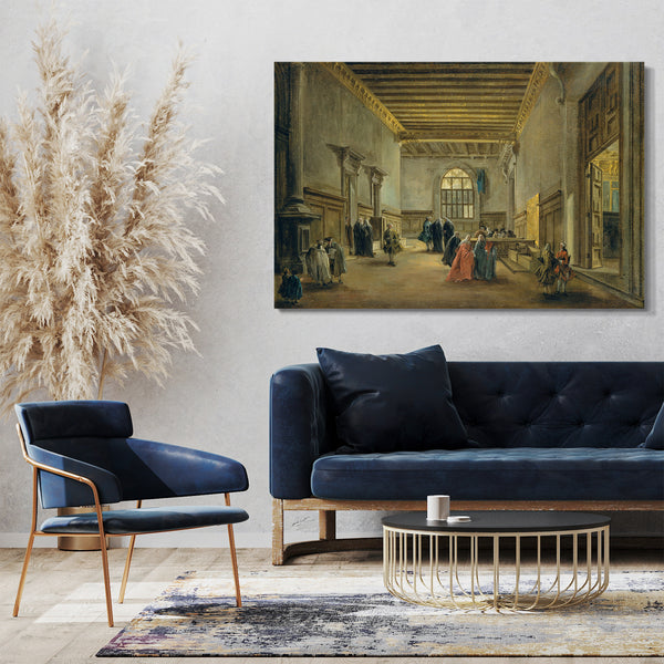 Leinwandbild Francesco Guardi - Das Vorzimmer des Sala del Maggior Consiglio
