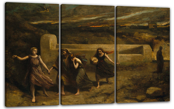 Leinwandbild Camille Corot - Die Verbrennung von Sodom (früher "Die Zerstörung von Sodom")