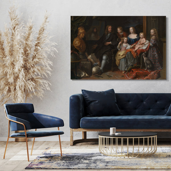 Leinwandbild Charles Le Brun - Everhard Jabach (1618-1695) und seine Familie