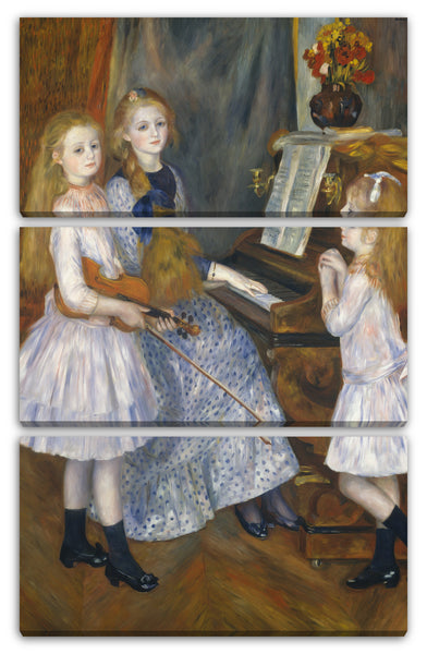 Leinwandbild Auguste Renoir - Die Töchter von Catulle Mendès, Huguette (1871-1964), Claudine (1876-1937) und Helyonne (1879-1955)