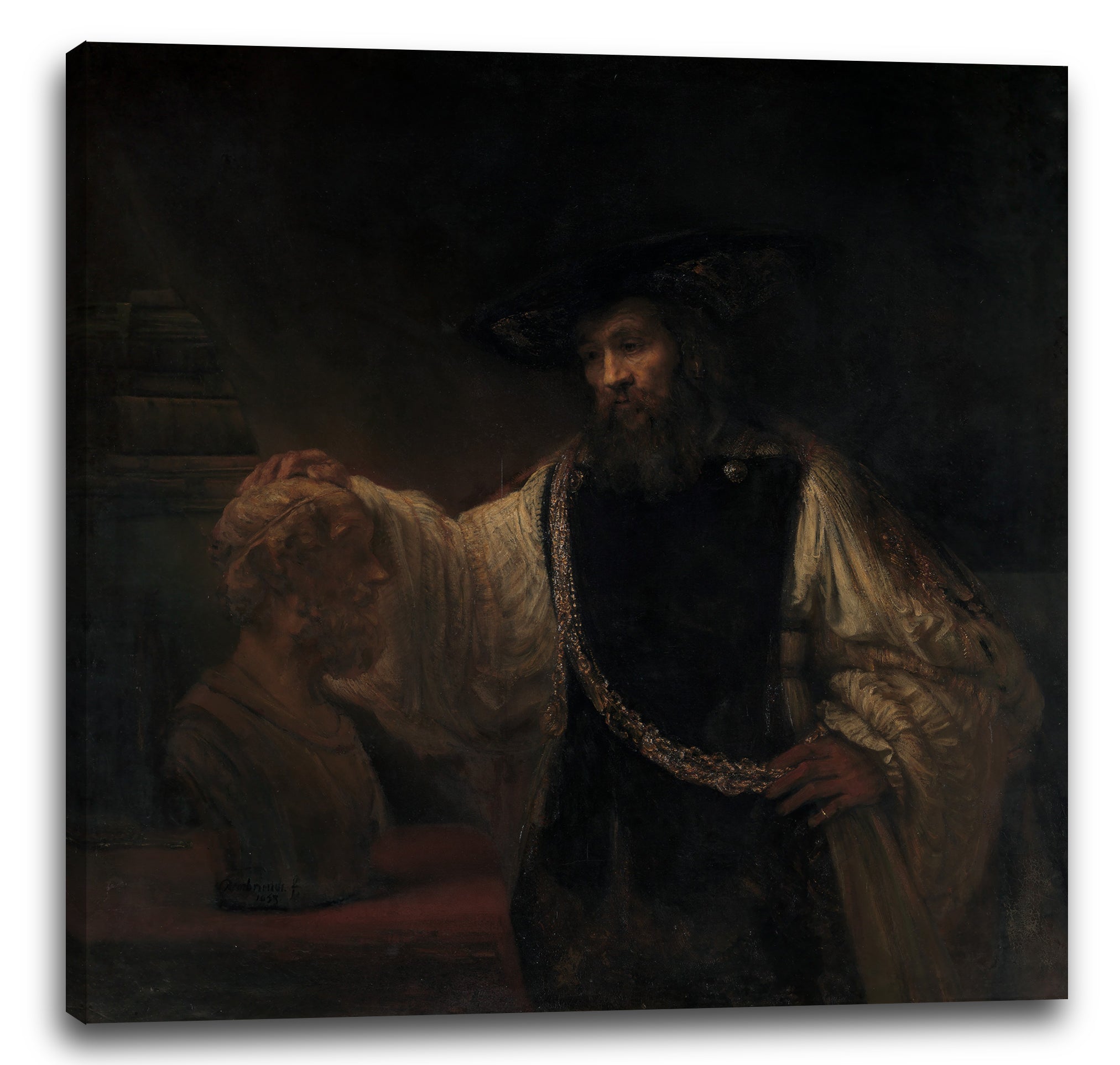 Leinwandbild Rembrandt - Aristoteles mit einer Büste von Homer