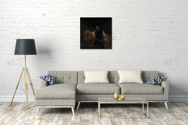 Leinwandbild Rembrandt - Aristoteles mit einer Büste von Homer