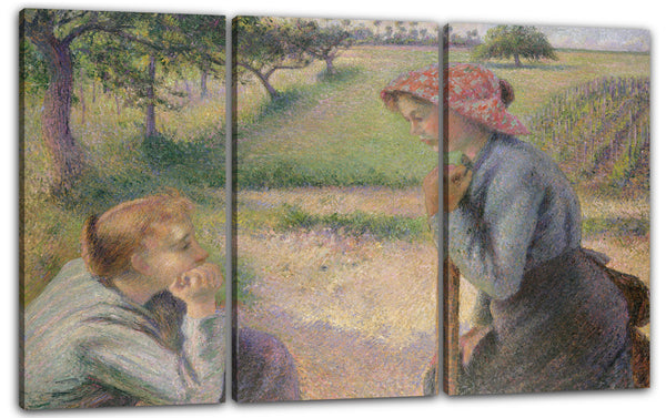 Leinwandbild Camille Pissarro - Zwei junge Bauernfrauen
