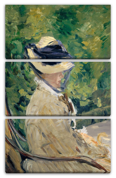 Leinwandbild Edouard Manet - Madame Manet (Suzanne Leenhoff, 1830-1906) im Bellevue