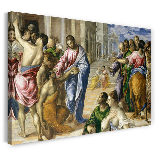 Leinwandbild El Greco - Christus heilt die Blinden