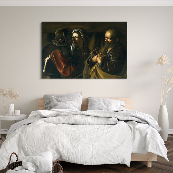 Leinwandbild Caravaggio - Die Leugnung des heiligen Petrus