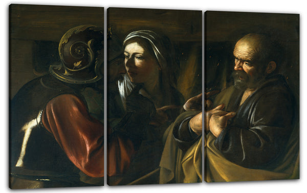 Leinwandbild Caravaggio - Die Leugnung des heiligen Petrus
