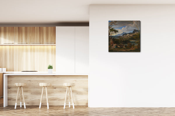 Leinwandbild Joseph Anton Koch - Heroische Landschaft mit Regenbogen