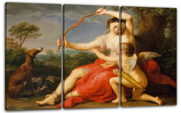 Leinwandbild Pompeo Batoni - Diana und Amor