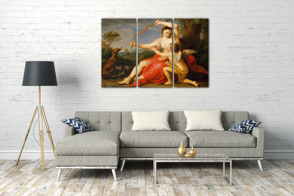 Leinwandbild Pompeo Batoni - Diana und Amor