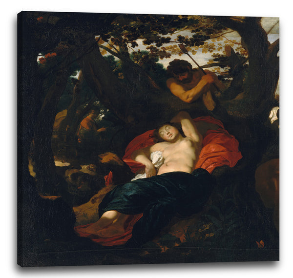 Leinwandbild Johann Liss - Nymphe und Hirte