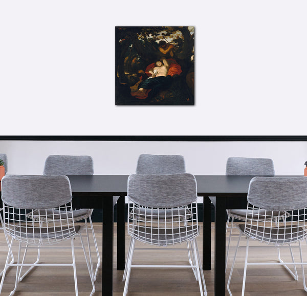 Leinwandbild Johann Liss - Nymphe und Hirte