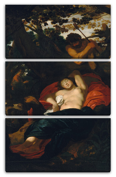 Leinwandbild Johann Liss - Nymphe und Hirte